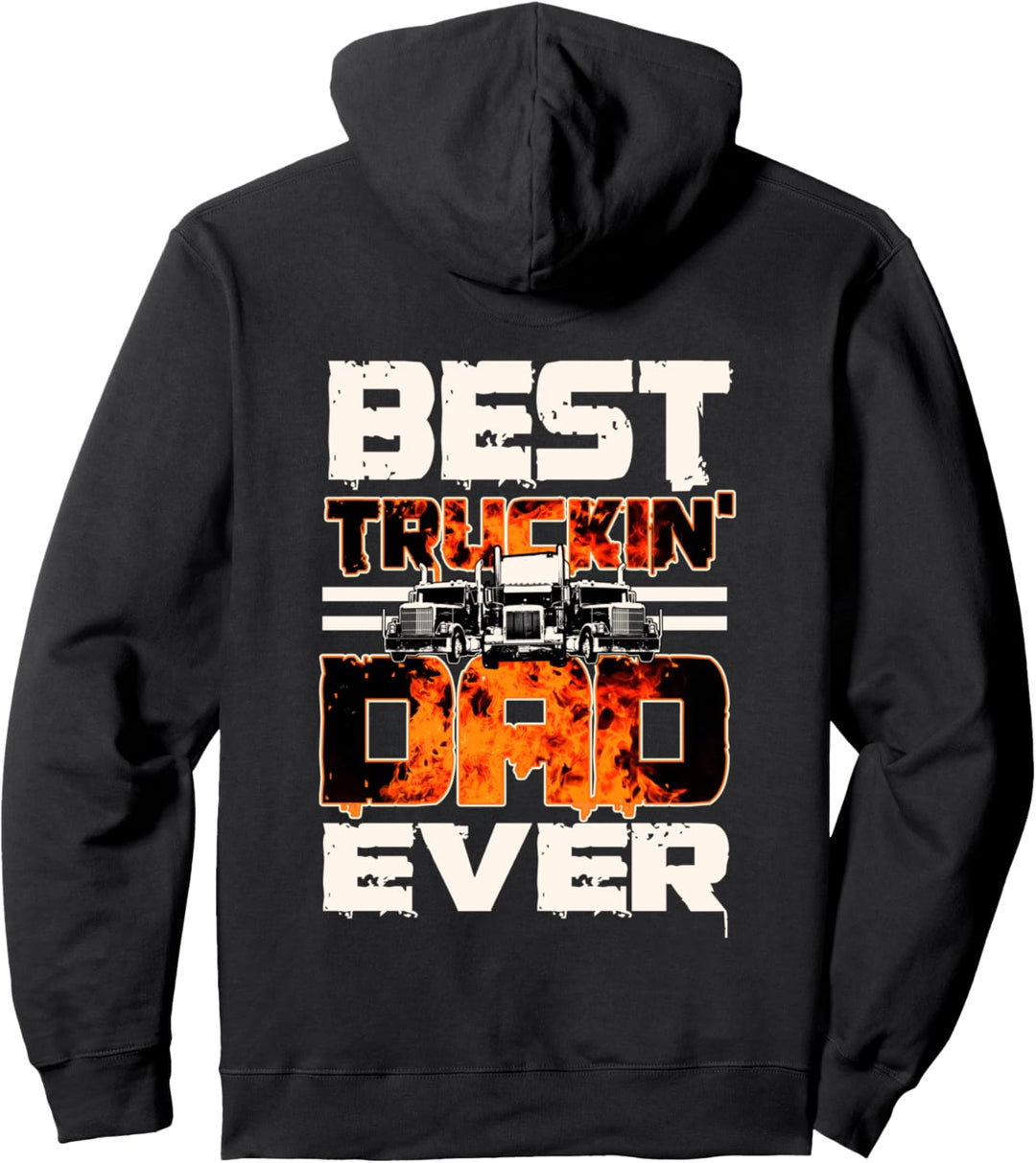 Trucker Dad Design auf der Rückseite der Kleidung Pullover Hoodie