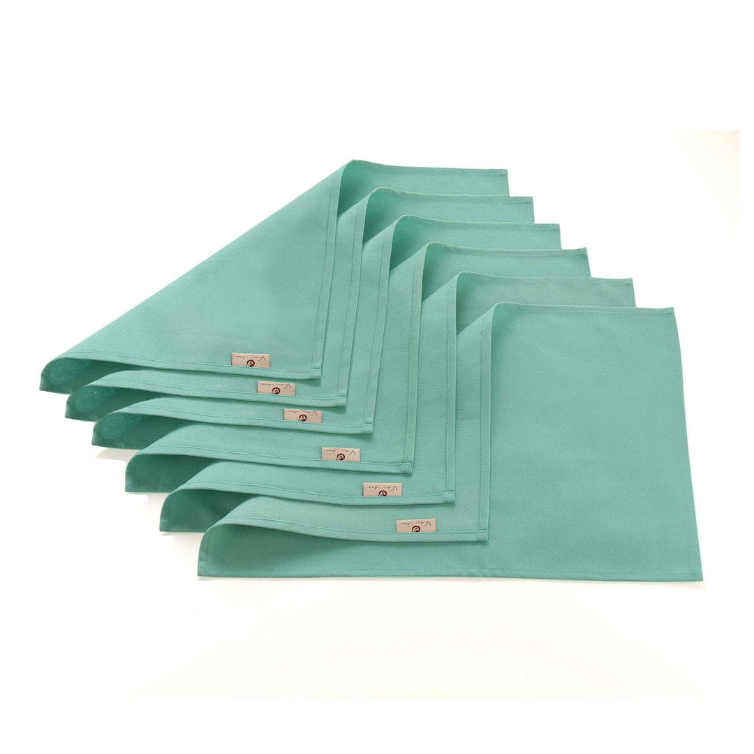 Vivi Idee® 6er Tischsets Platzset 100% Baumwolle Platzdeckchen Stoff abwaschbar Handgenäht 52x33cm (