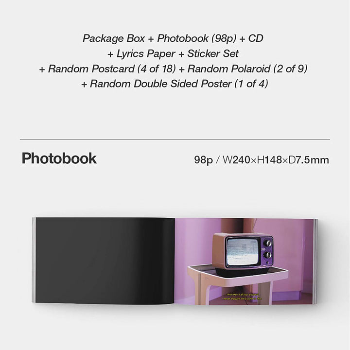 ROSE - First Single Album [-R-] Photobook + Lyrics Paper + Postcard + Polaroid + Sticker Set + CD +