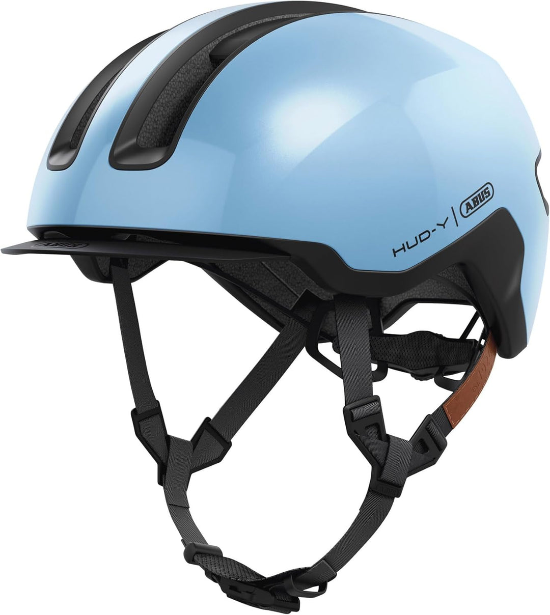 ABUS Urban Helm HUD-Y - mit magnetischem, aufladbarem LED-Rücklicht &amp; Magnetverschluss - cooler Fahr
