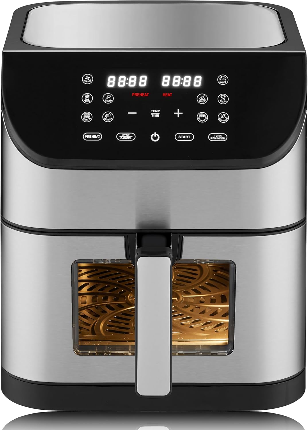 Retoo Heissluftfritteuse XXL 8L Airfryer 12-in-1 Funktionen, 1800W Leistung, Antihaftbeschichtung, T