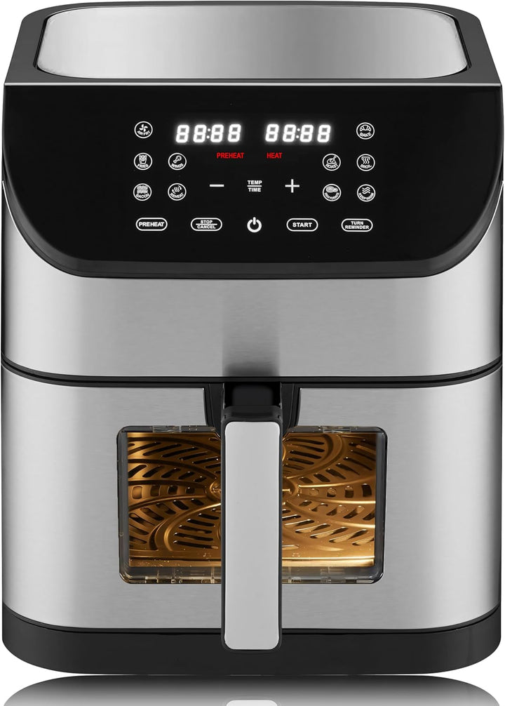 Retoo Heissluftfritteuse XXL 8L Airfryer 12-in-1 Funktionen, 1800W Leistung, Antihaftbeschichtung, T