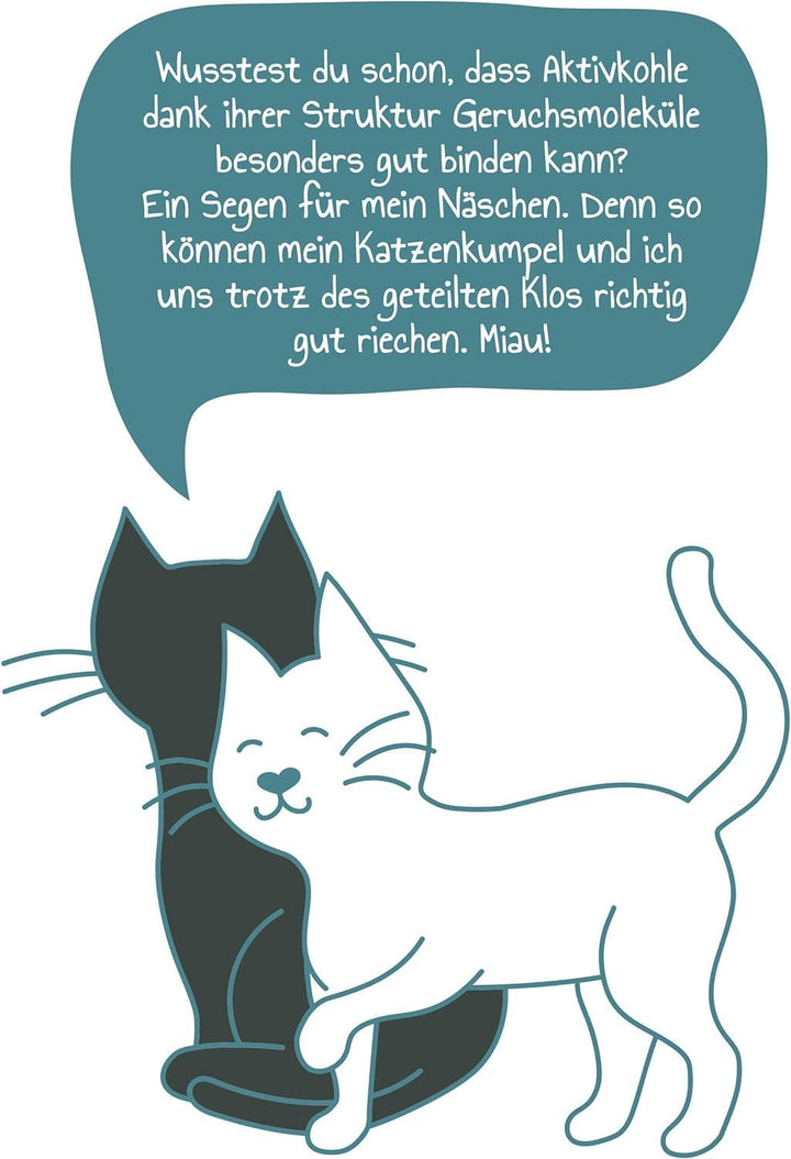 PRIMOX® Katzenstreu mit Aktivkohle 8L I Premium Qualität | Extreme Geruchsbekämpfung & Staubarm I La
