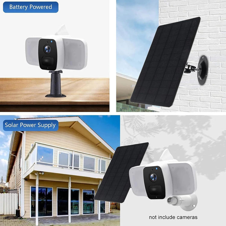 10W 5V Micro-USB-Solarpanel 2000mAh 360-Grad-Rotation Wasserdichte an der Wand befestigte Monokrista