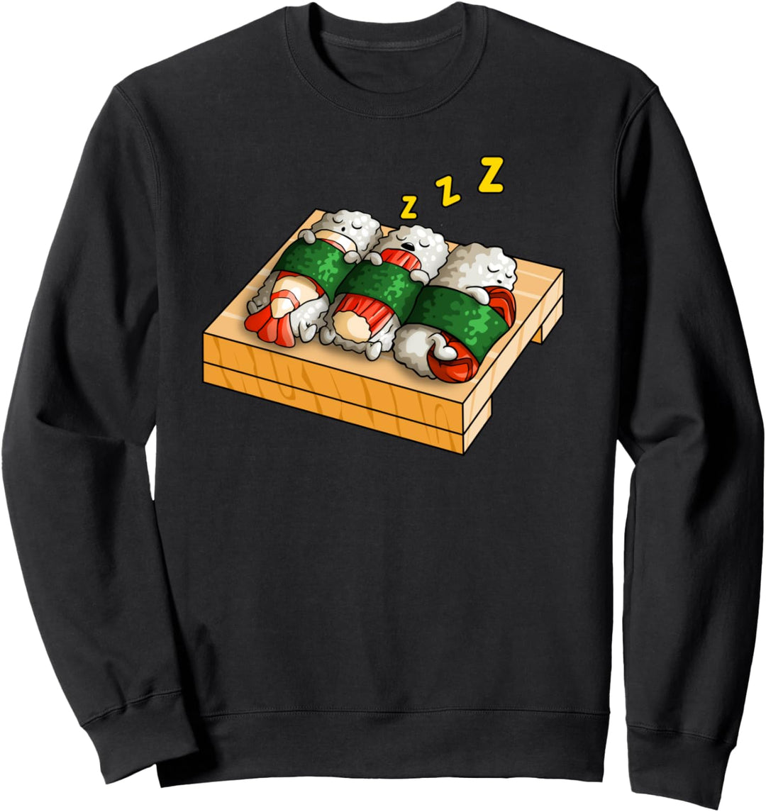 Nettes schläfriges Sushi Kawaii japanisches Sushi Foodie Sweatshirt