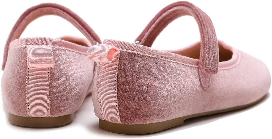 Feversole Girls Cute Dress, Mädchen süsses Kleid Mary Jane Schuhe weiche Party Urlaub Ballerinas 30