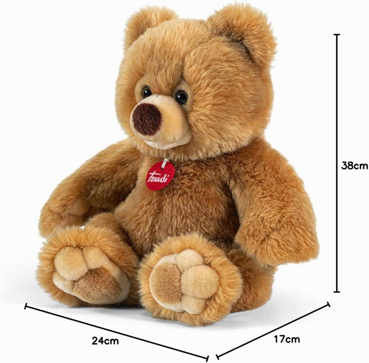 John Adams Trudi, Bear Ettore: 38cm Soft Honey Plush Bear, Christmas, Baby Shower, Birthday or Chris