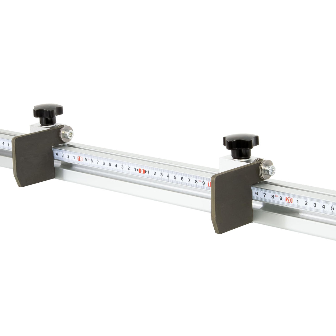 SCHMIDT systemprofile Längenanschlag B 2m Aluminium-Profil Säge-Anschlag 1m-1m Mitte Massband Stahl