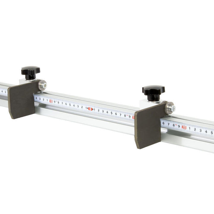 SCHMIDT systemprofile Längenanschlag B 2m Aluminium-Profil Säge-Anschlag 1m-1m Mitte Massband Stahl