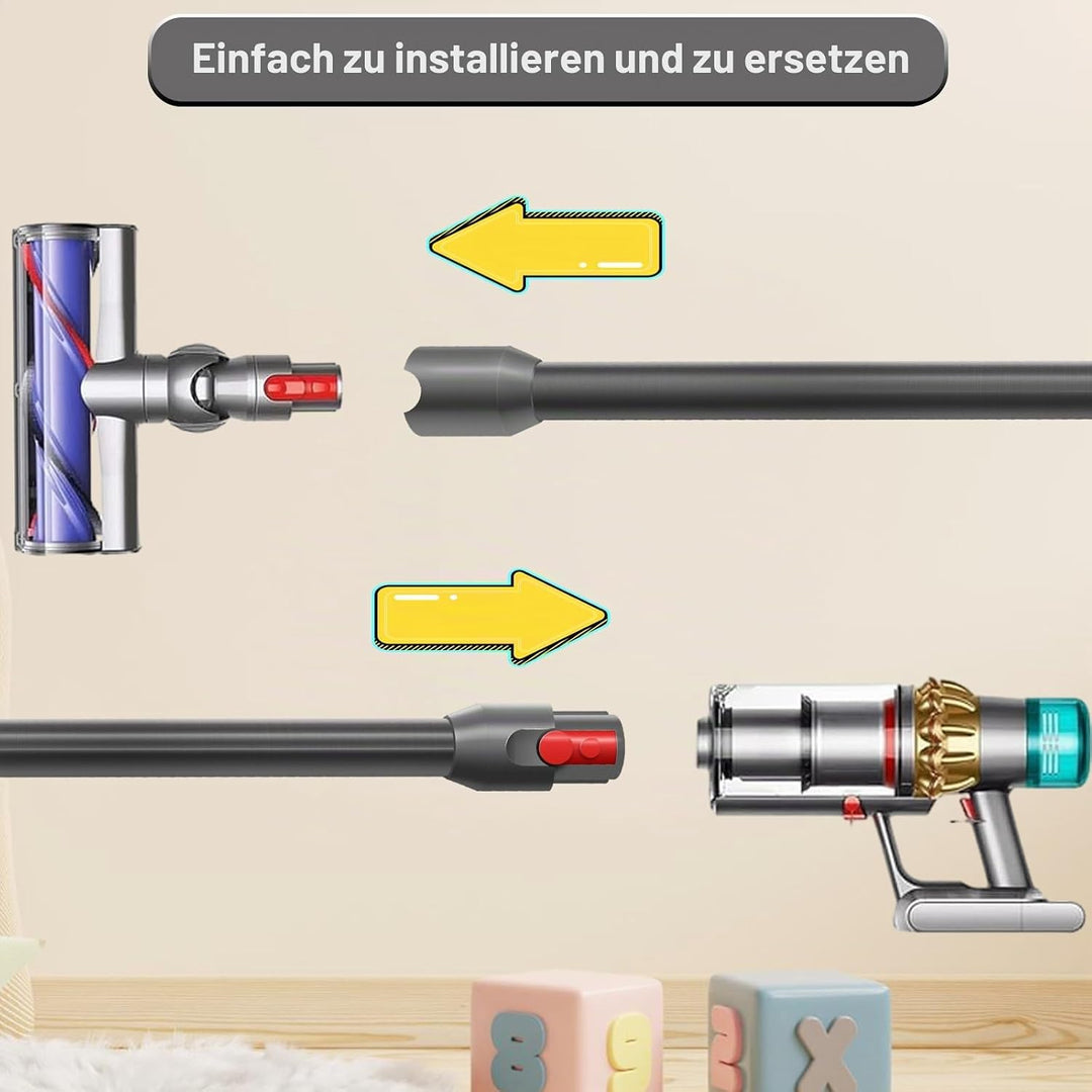 Ersatzteile Verlängerungsrohr für Dyson V12 Detect Slim Staubsauger, Saugrohr Länge 74 cm, Rohr Ersa
