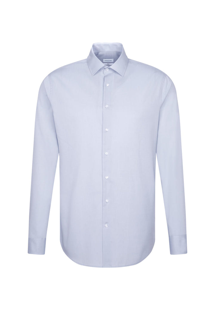 Seidensticker Herren Slim Bügelfrei Business Kent Extra Langer Arm Shirt 37 Hellblau, 37 Hellblau