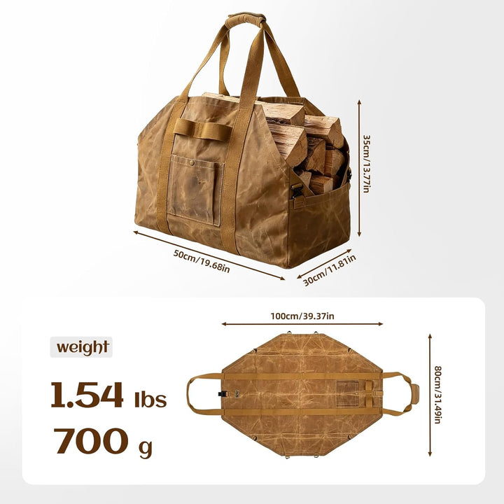Kaminholztasche Holzkorb Transporttasche Holztragetasche Holztragekorb für Kaminholz Brennholz Trage