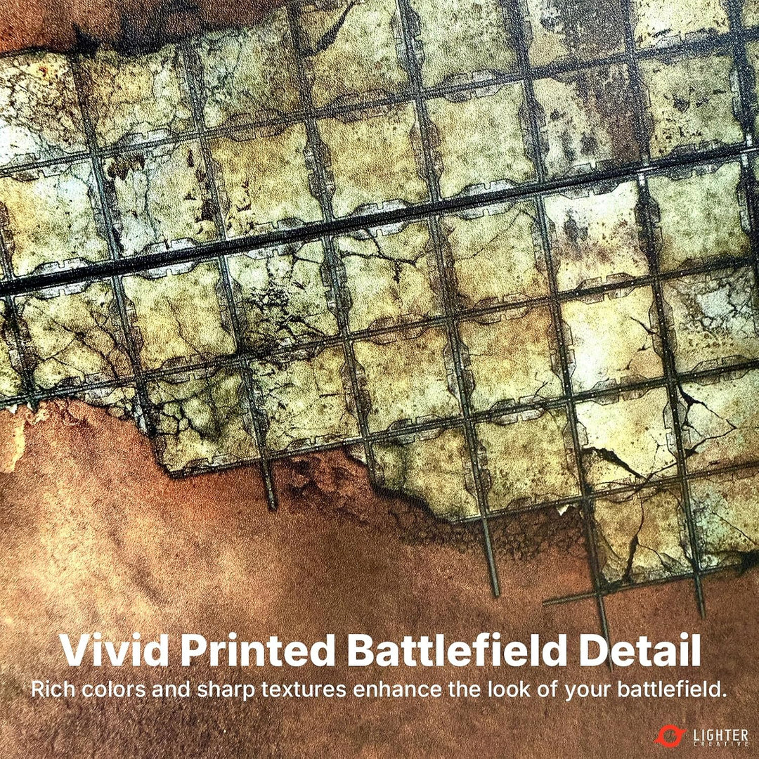 18pcs Footprints Terrain Bases for WH40K Tournament 11th Edition - Aus Kunstleder