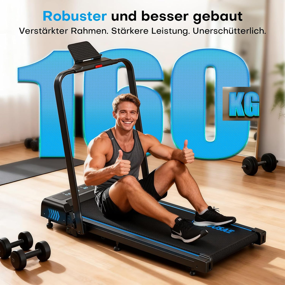 Laufband für Zuhause, 5 in 1 Walking Pad, 12km/h Klappbar Laufband mit 9% Steigung, 2.75HP Walking M