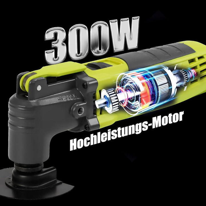 DEWINNER Oszillationswerkzeug, 300W Multifunktionswerkzeug, 3° Oszillationswinkel, 6 Variable Geschw