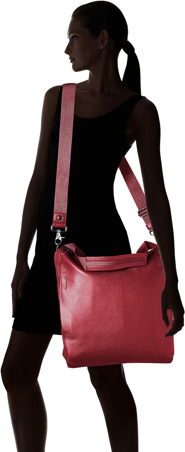 Mandarina Duck Mellow Leather Tracolla Schultertasche Rot (Red Plum), Rot (Red Plum)