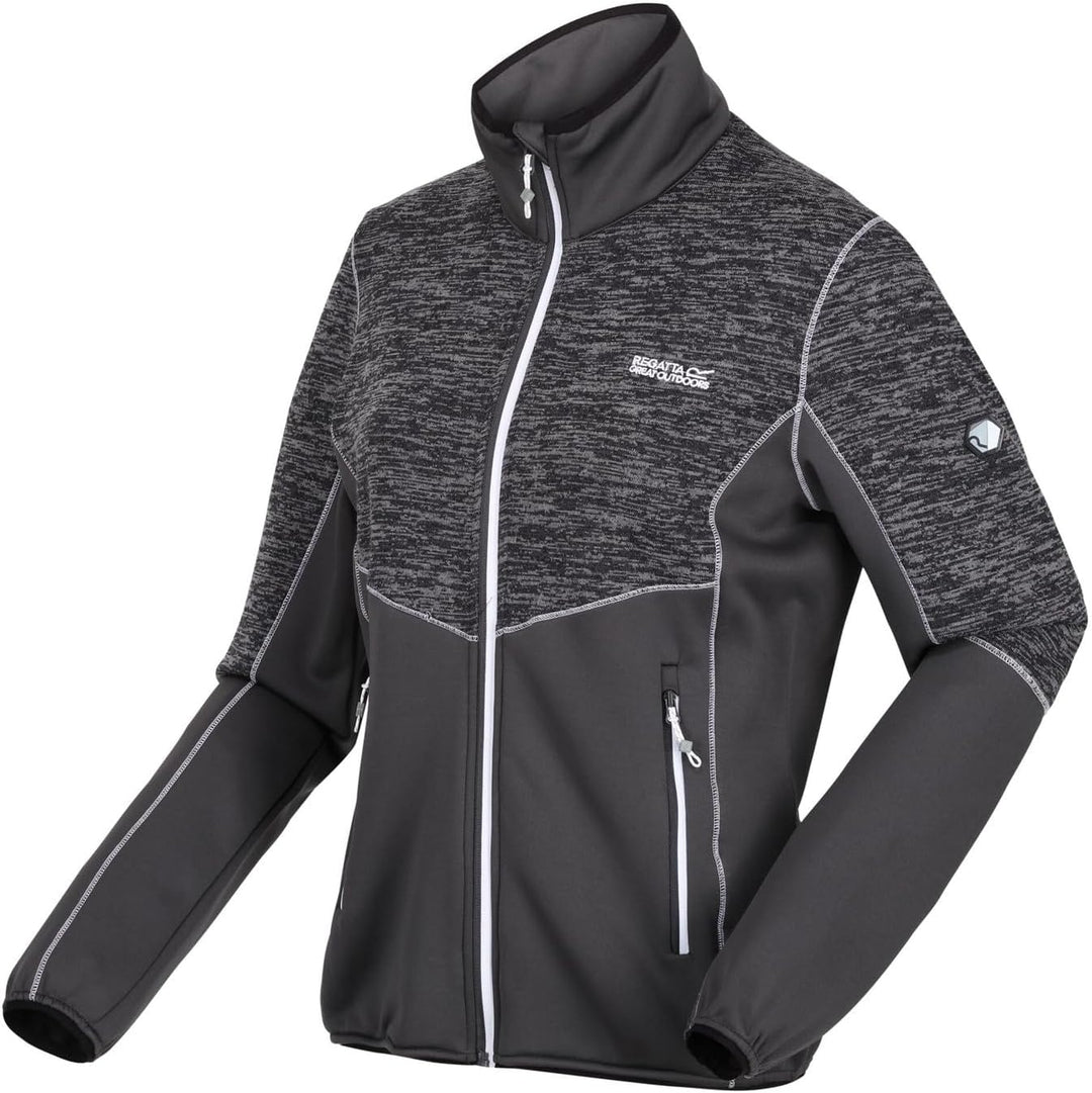 Regatta Strickfleecejacke Damen Lindalla 46 Grau, 46 Grau