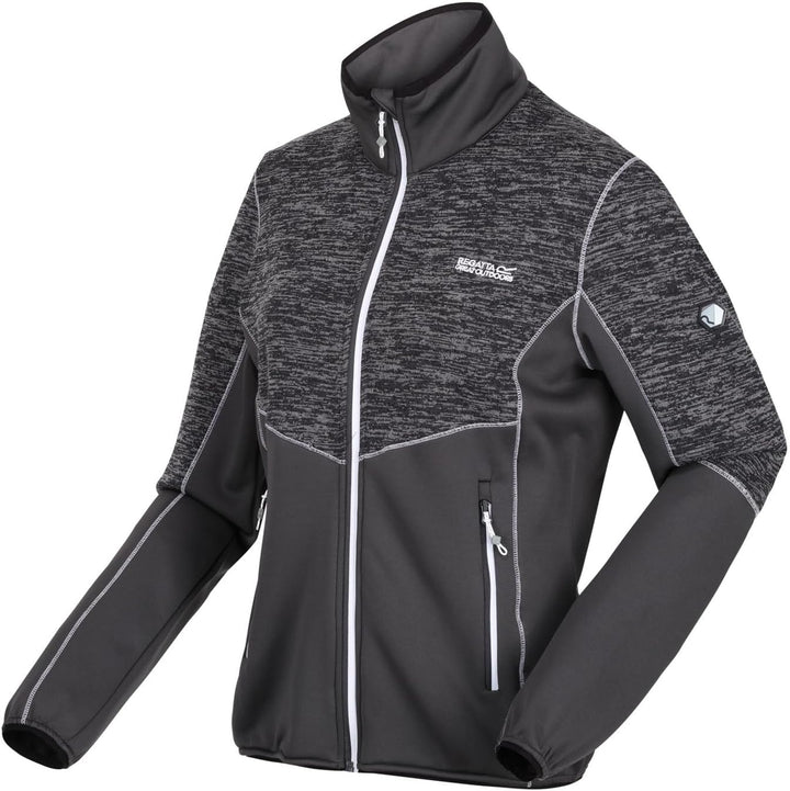 Regatta Strickfleecejacke Damen Lindalla 46 Grau, 46 Grau
