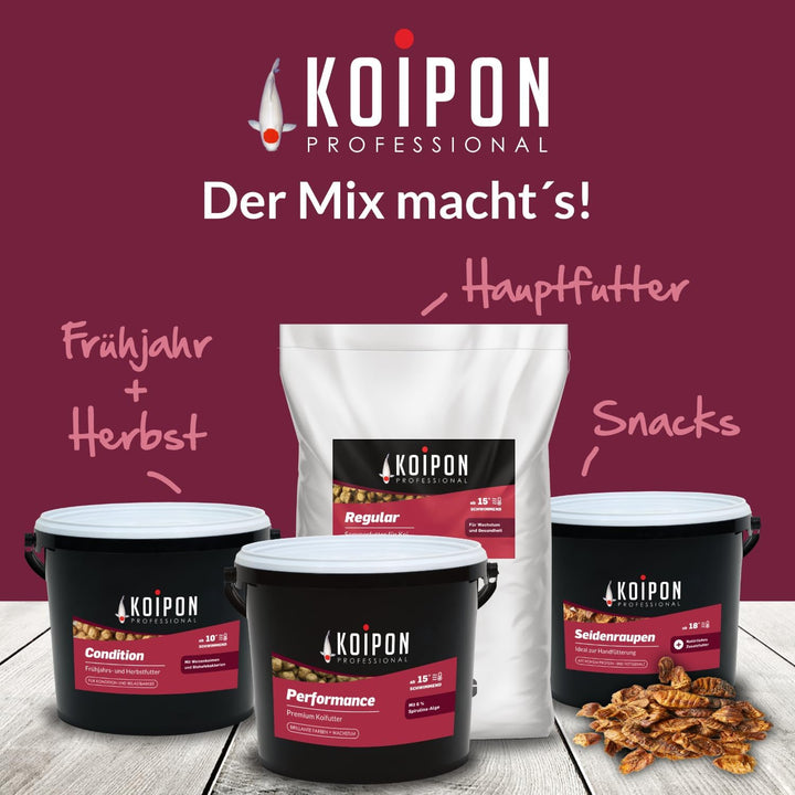 KOIPON Energy Winterfutter 1,5 kg 6 mm, sinkend, für Koi &amp; Goldfische | Energiereiches Winterfutter,