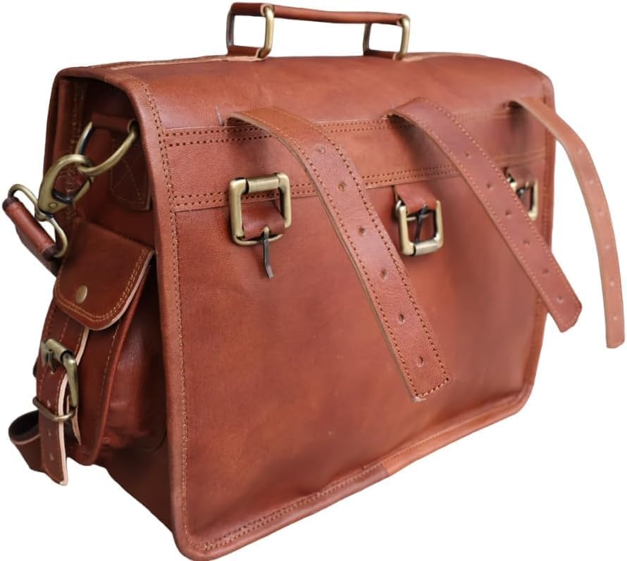 Satteltasche Motorradtasche Powersports Zubehör Rennrad 13 Zoll Leder Braun Scooter Gepäckträger Sat