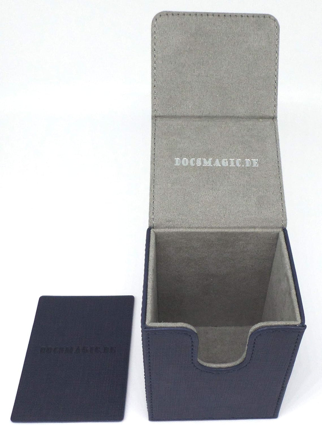 docsmagic.de Premium Magnetic Tray Long Box Dark Blue Medium + 3 Flip Boxes - Dunkelblau Medium + 3