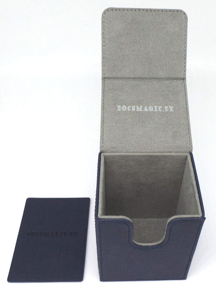docsmagic.de Premium Magnetic Tray Long Box Dark Blue Small + 2 Flip Boxes - Dunkelblau Small + 2 Fl