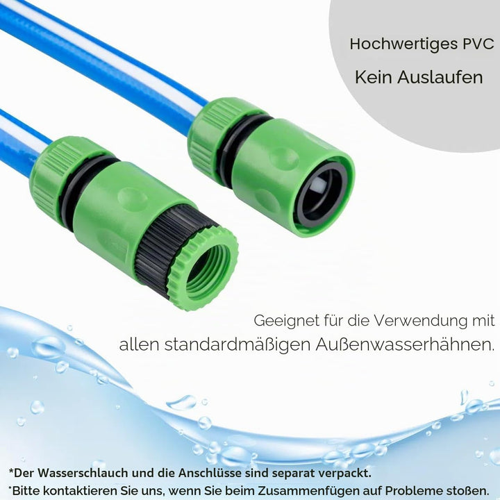 Wasserschlauch in Lebensmittelqualität, mit Schlauchanschluss-Set, für Trinkwasser, Cavaran, Wohnmob