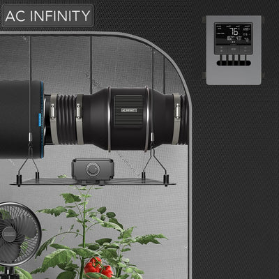 AC Infinity CLOUDLINE T6, Quiet 6” Inline Duct Fan with Temperature Humidity Controller, Bluetooth A
