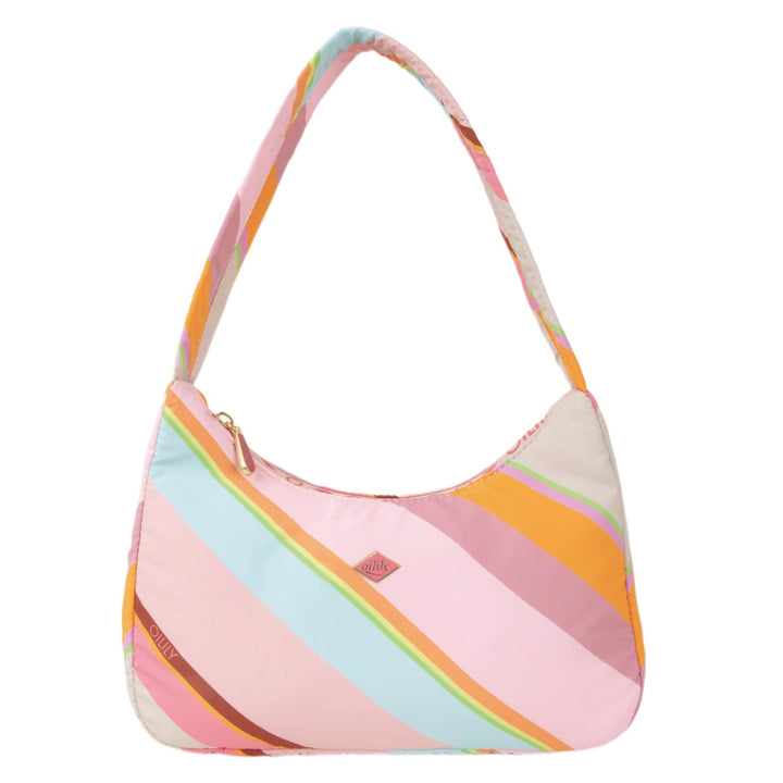 Oilily Heaven Hobo Bag Summer Stripes Misty Rose