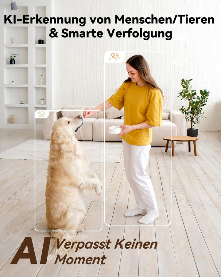 Imou 4MP Dual Kameras Überwachungskamera Innen mit Person/Haustiererkennung, 2.4GHz/5GHz WiFi, 360°