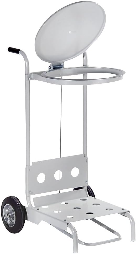 VAR | Pedal-Müllsackständer aus Stahl | mobil | handfreie Bedienung | für Volumen 120 l