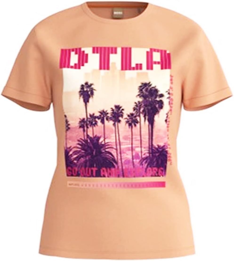 BOSS Damen C_esummer T-Shirt M Light/Pastel Orange833, M Light/Pastel Orange833