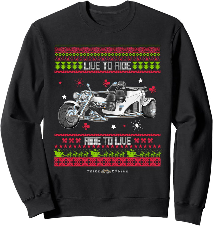 Live To Ride and Ride To Live, Lustiges Weihnachtsdesign Sweatshirt