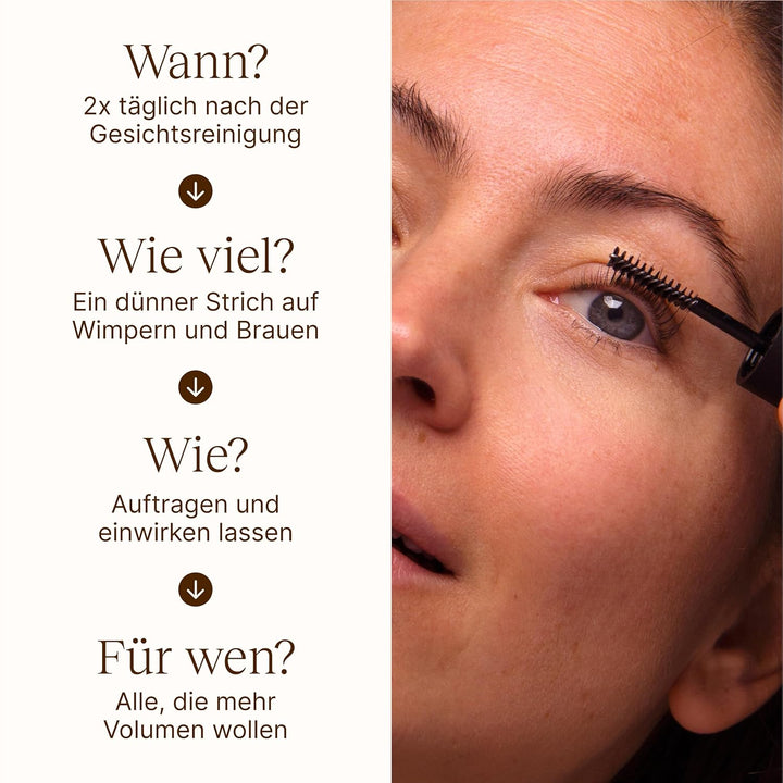 Lash & Brow Treatment – Wimpern- & Augenbrauen Serum mit Koffein & Biotin I für vollere, kräftigere