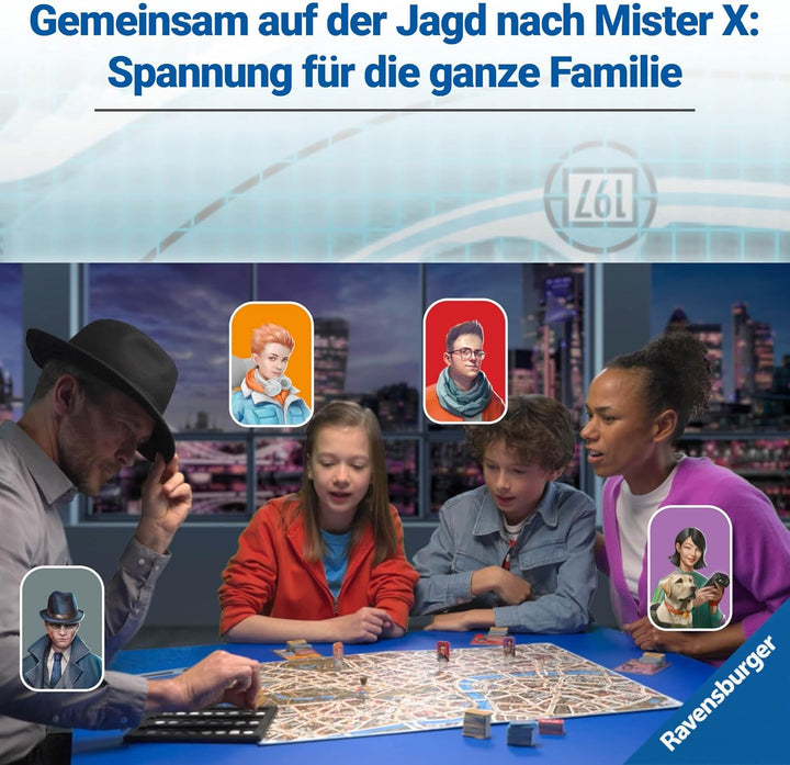 Ravensburger Gesellschaftsspiel 27515 - Scotland Yard - Familienspiel, Brettspiel für Kinder und Erw