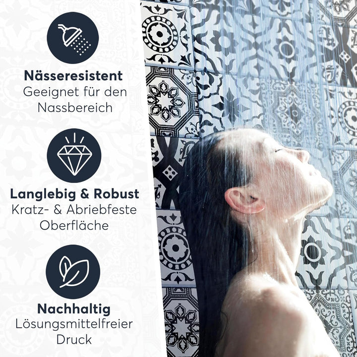 CREATISTO Klebefliesen Stickerfliesen Fliesenfolie - Hochwertige Sticker Aufkleber für Wandfliesen I