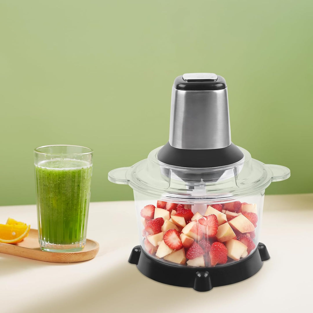 5 Liter Edelstahl Elektrisch Zerkleinerer Häcksler mit 4 Edelstahlklingen 300W 10000rpm Mixer Food C