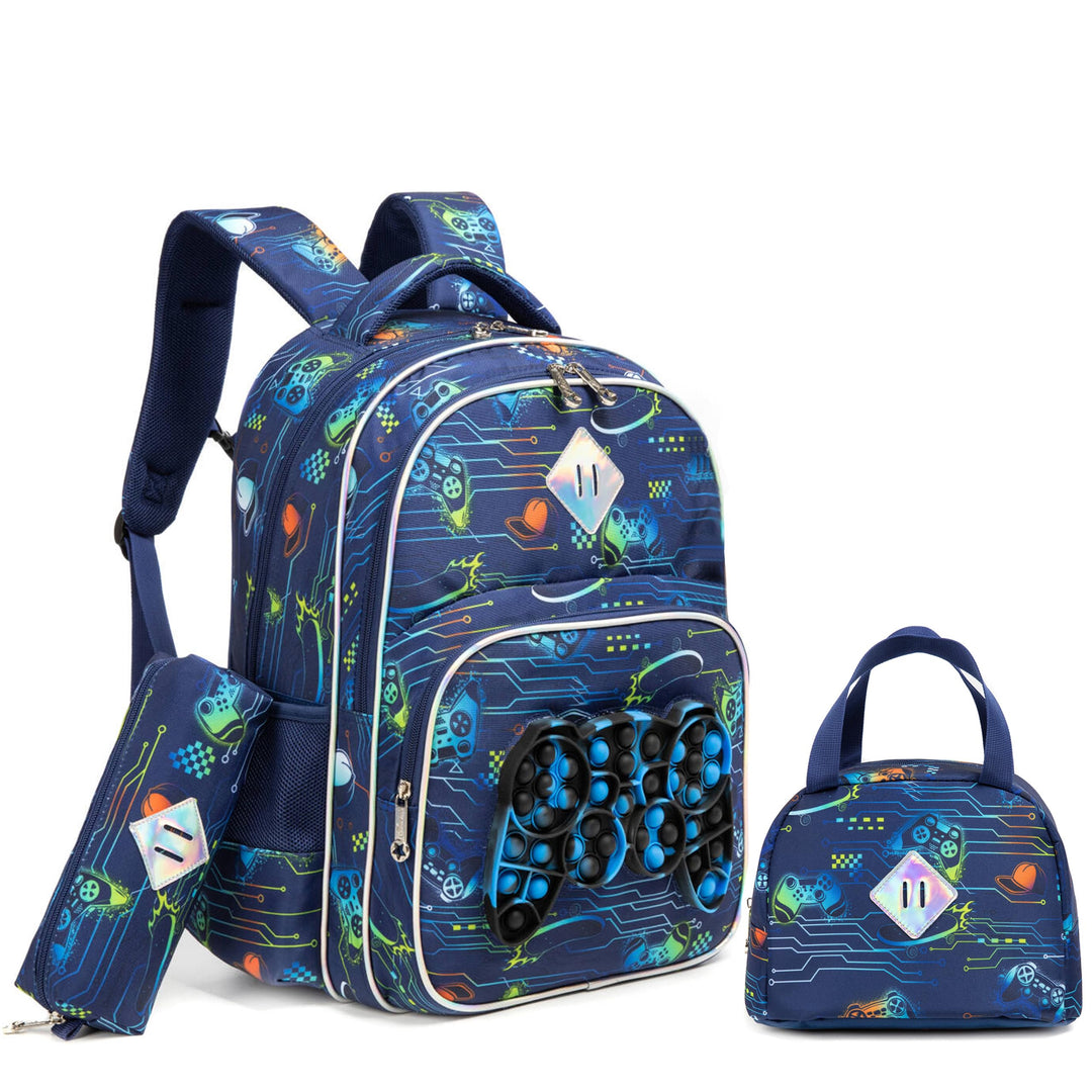 HTgroce Rucksack mit für Jungen, Kinderrucksack, Push It rucksack kinder, Kindertagesstätte, Vorschu
