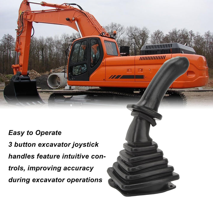 Bagger-Joystick-Kit, 2-teilig, 3-Tasten-Bagger-Joystick-Griffe mit Staubschutz, Ersatz für Doosan DH