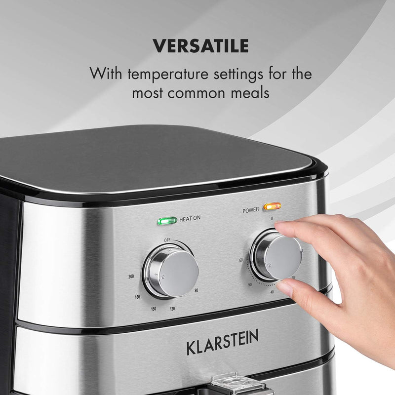 Klarstein AeroVital Heissluftfritteuse - Fritteuse, 1700 Watt, 5,4 Liter Volumen, Temperatureinstell