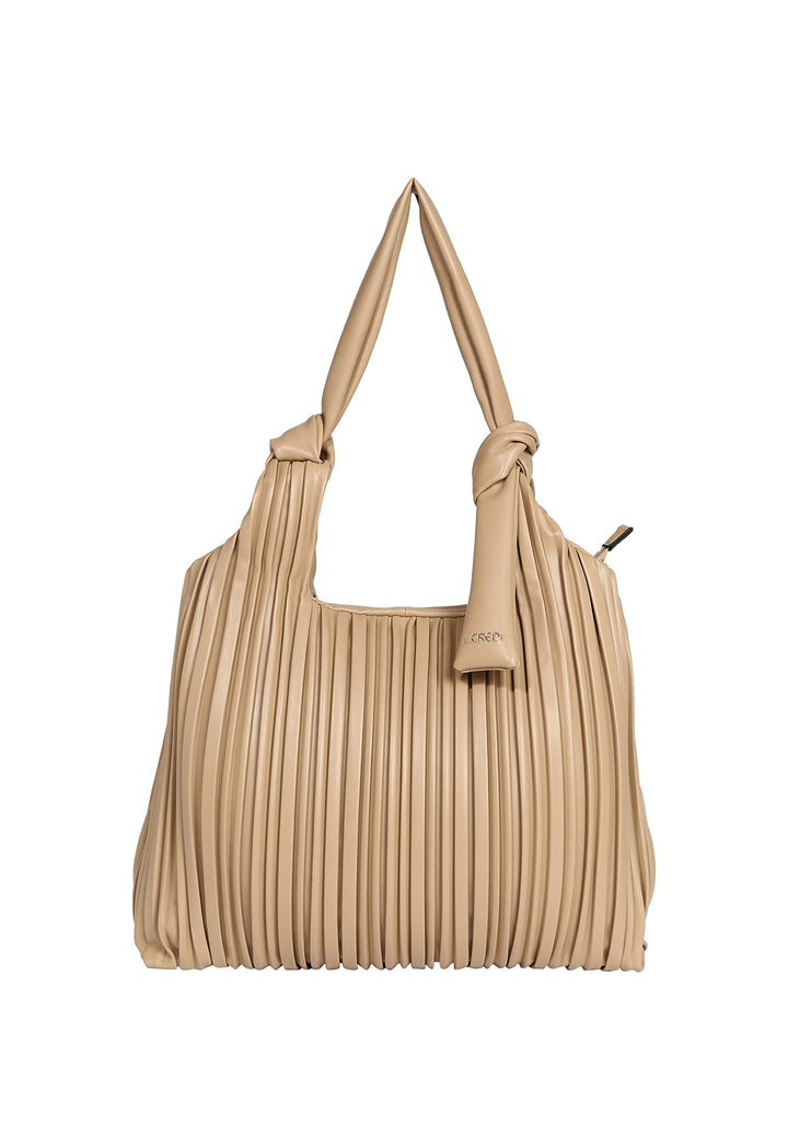 L. CREDI Handtasche Jessie mit Fransen Damen Macadamia, Macadamia