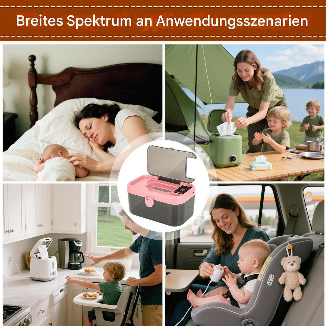 Baby Feuchttuchwärmer,Feuchttuchwärmer mit Spenderfunktion und LED-Beleuchtung für den Hausgebrauch