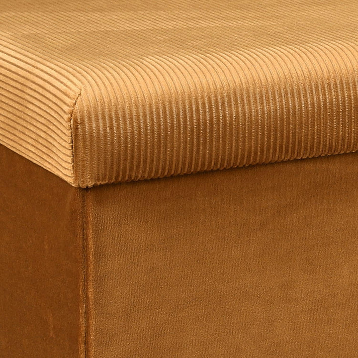 THE HOME DECO FACTORY HD6817 BANCO-PUF PLEGABLE Amarillo, Polyester, gelb, 77 x 38 x 38, Gelb