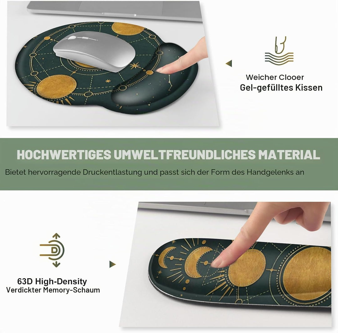 Grosse Schreibtischunterlage, Gaming-Mauspad, Schreibtischunterlage, XXL-Mauspad + Tastatur-Handgele