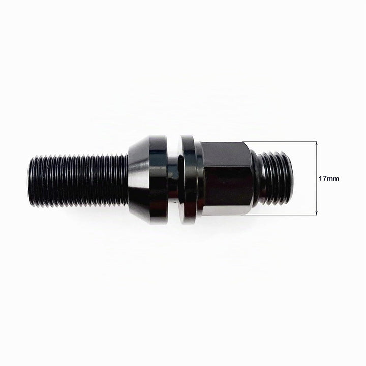 Omp SPEED Set 20 Radschrauben schwarz mit metrischer M14X1.25 Schlüssel 17-19 lang Gewinde 28 mm mit
