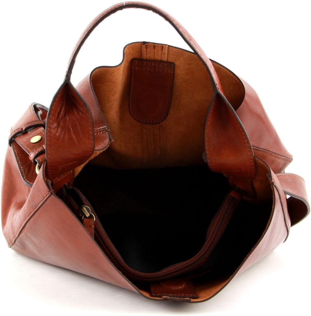 SADDLER ELSA HANDTASCHE SHOPPER BRAUN LEDER