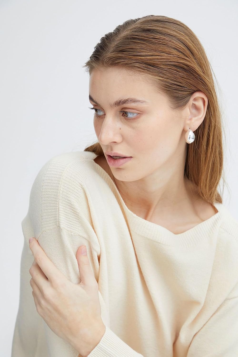 ICHI IHALPA LS2 Damen Strickpullover Feinstrick Pullover Feinstrickpullover U-Bootausschnitt Regular