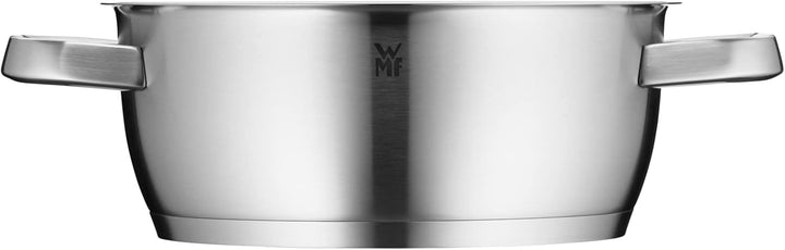WMF Iconic Kochtopf gross 22cm, Metalldeckel, Bratentopf Induktion 3,2l, grosser Topf, Cromargan Ede