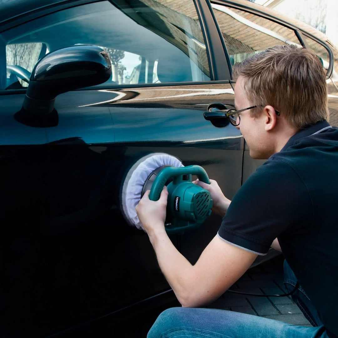 VONROC Exzenter Poliermaschine Auto Set elektrisch - Auto Zubehör Politur zum Kratzer entfernen, Aut