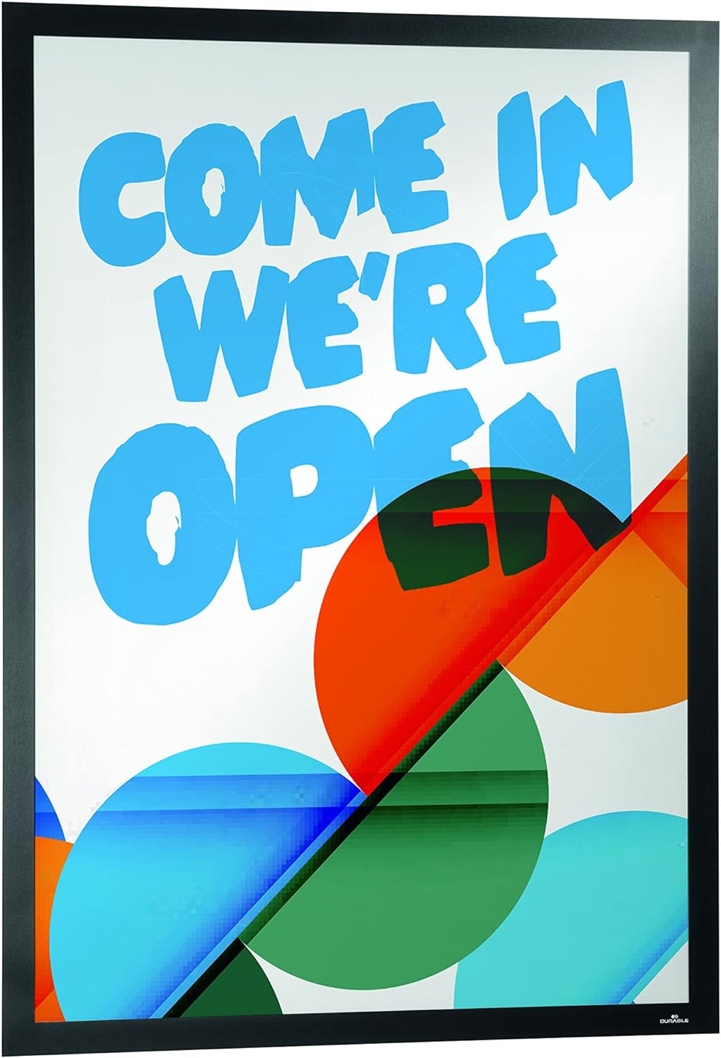Durable Info-Rahmen Duraframe Poster 50 x 70, selbstklebender Plakatrahmen, UV-beständig, 1 Stück, s
